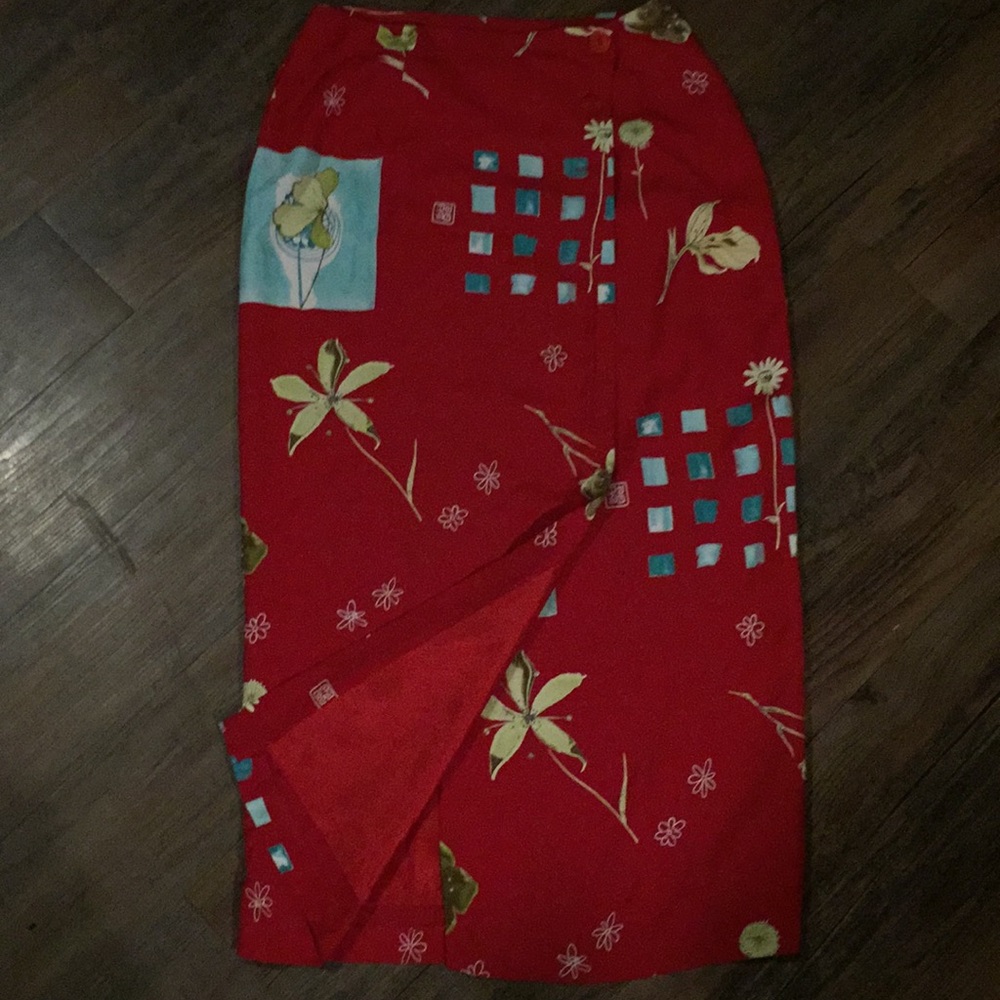 COPY - Vintage Long Wrap Skirt Fully Lined EUC